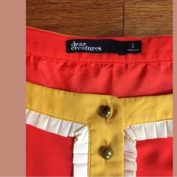 Dear creatures small dress Orange Pockets - Picture 6 of 8